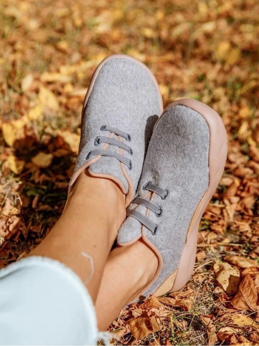UIN Women's Walking Shoes Casual Loafers Comfort Sneaker (Grey), sz 8